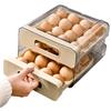 1pcs Kitchen Egg Storage Box Refrigerator Fresh Plastic 2-Layer Drawer Type Large Capacity Storage Home Kitchen Organizer Rack