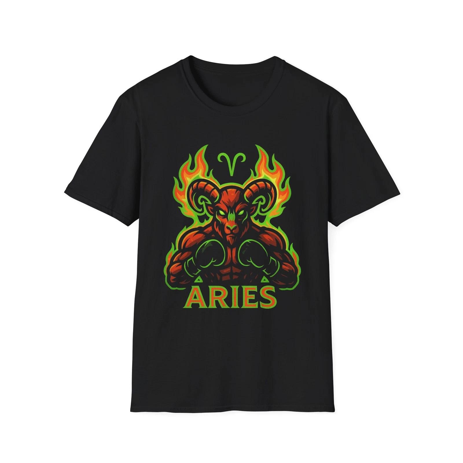 Aries Zodiac Sign of the Ram Unisex Softstyle T shirt, Astrology Tee, Horoscope 3XL