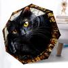 1pc Stained Glass Cat Decor Automatic Open/Close Umbrella, Compact Travel Umbrella, 8-Rib Sturdy Frame - Ideal Gift for Friends Yy251118065