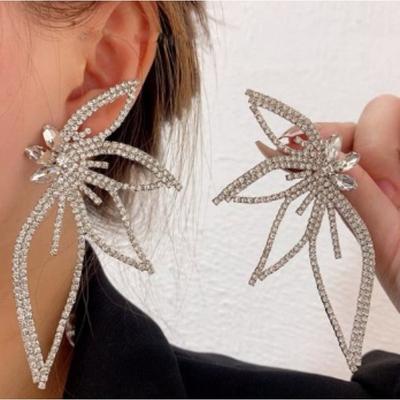 Trend Nische Voller Diamanten Blume Persönlichkeit Mode Ohrstecker Übertriebenes Temperament Senior Designgefühl Ohrringe Frauen