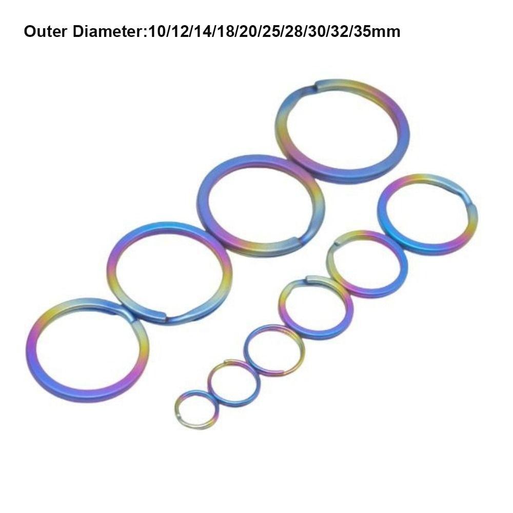 2pcs Multisizes Titanium Alloy EDC Key Chain Portable Key Holder  Camping Travel Hanging Tool