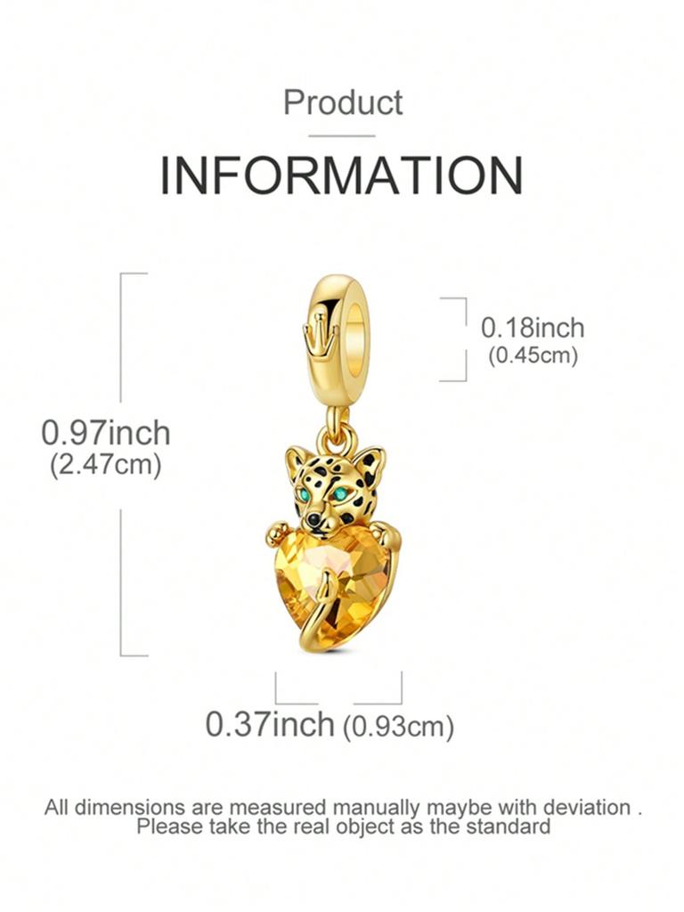 Charms Plata Cute Leopard Little Fox Panda Beads Copper Plated Fit Copperoriginal Bracelet For Jewelry Making Diy Charm