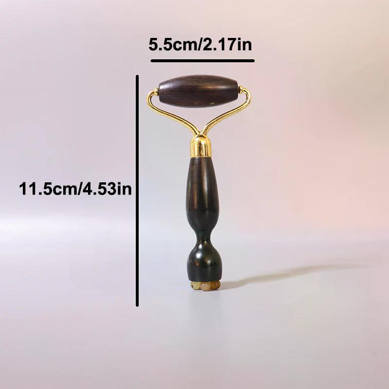 Purple Sandalwood Roller Massager Lotus Seedpod Beauty Professional Brass Facial Gua Sha Tool Eye Relaxation Spot Meridians