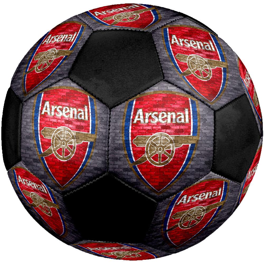 Pallone da Calcio Arsenal Football Club Taglia 5, Cucito a Macchina in PVC, Resistente e ad Alto Rimbalzo, Adatto a Tutte le Età, Merchandising per tifosi, Partite e Uso all'Aperto.