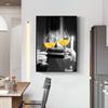Poster e Stampa di Vino Rosso e Calice da Vino Pittura su Tela per Ristorante Arte Murale Quadro per Soggiorno Cucina Decorazioni per la Casa Cuadros