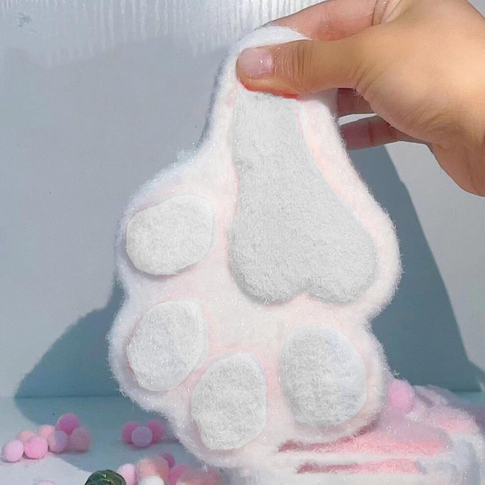 Squishy Cat Paw Large Toy, Handmade Purple Cat Squeeze Toy for Stress Relief, Giant Soft Cat Paws Stress Ball