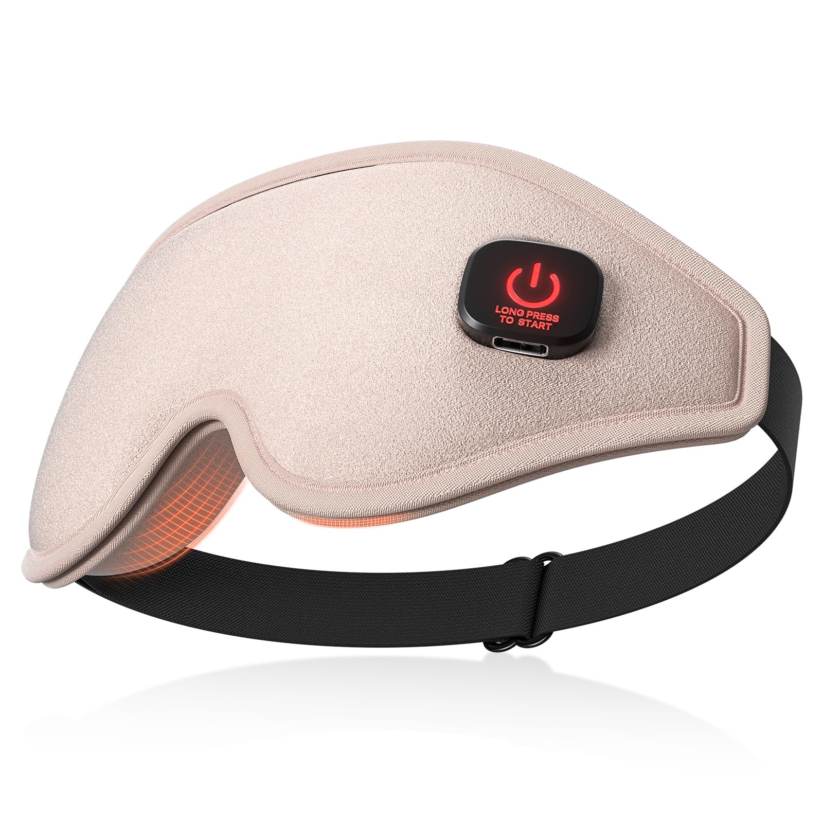 

Anycee Rechargeable Hot Eye Mask Shape No Light Eye Mask for 3 Temperature Adjustable Relieves Eye Warms Sleep Perfect Gift for Christmas [3D -