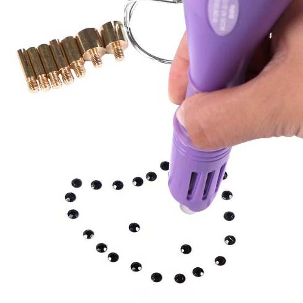 9pcs Ergonomic Hot-fix Rhinestone Applicator US/EU Plug In Heated Rhinestone Pen  Bags