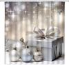 Christmas Shower Curtain Retro Farmhouse Rustic Horse Xmas Tree Winter Near Year Fabric Decorative Bathroom Curtains With Hooks