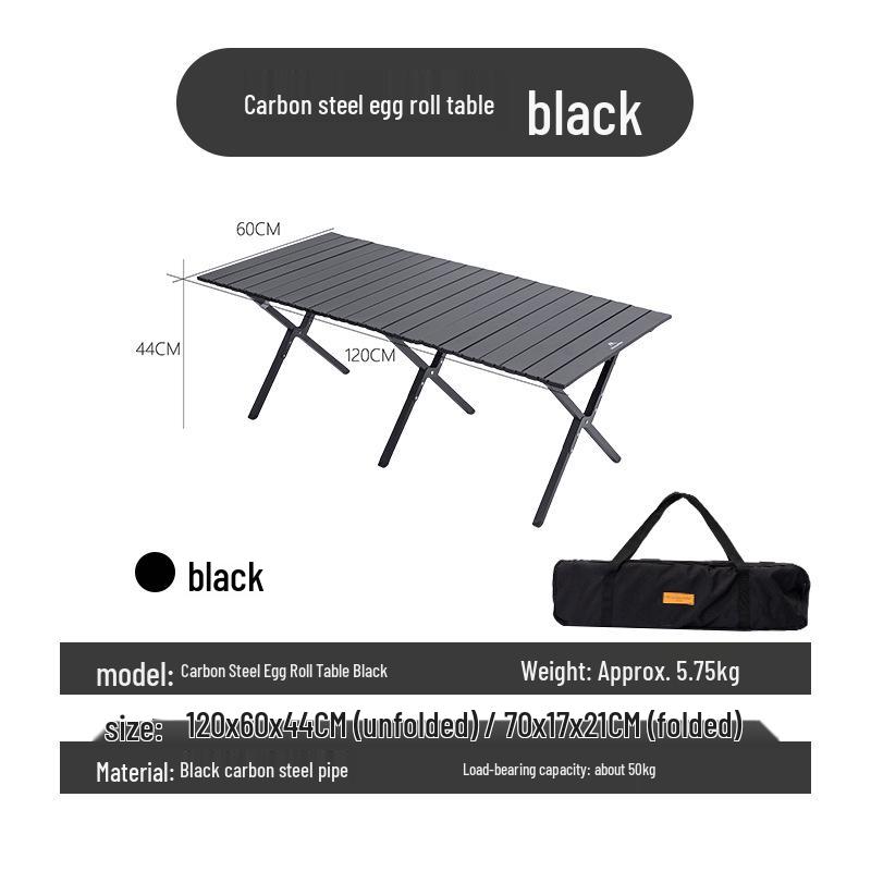 Mountain Guest Ultra-Light Carbon Steel Folding Table and Chair Set for Camping, Picnic, and Outdoor Activities