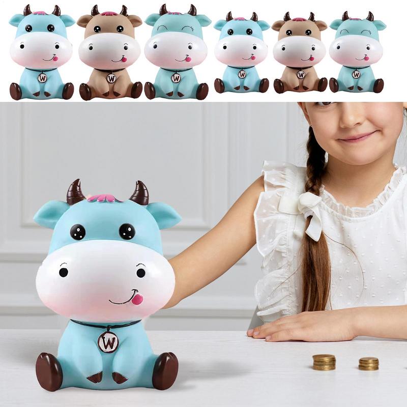 Cow Money Bank Cute Animal Cow Coin Storage Bank Funny Decorative Money Storage Jar for Boys Girls Child Birthday gift