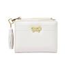 New PU Leather Coin Purse Zipper Bow Credit Card Holder Mini Portable Business Card Case Gift