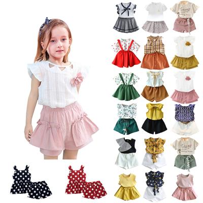 Girls Clothing Sets New Summer T-shirt+Bottoms 2Pcs For Kids Sets Outfits