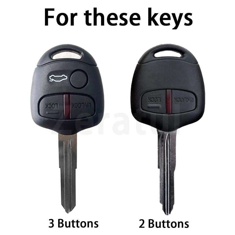 2/3 Buttons Remote Car Key Case Cover For Mitsubishi Lancer Ex Asx Outlander Galant Pajero Shell Fob Holder Accessories