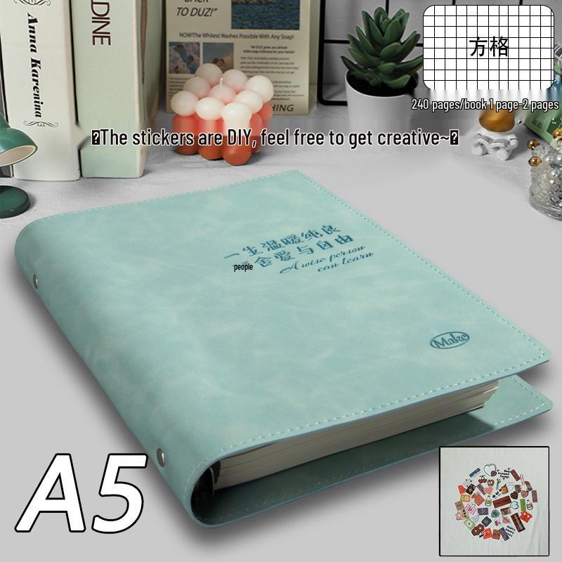 Notizbuch im Ins-Stil aus weichem Leder: B5 & A5 Leerer Tagesplaner für Schüler