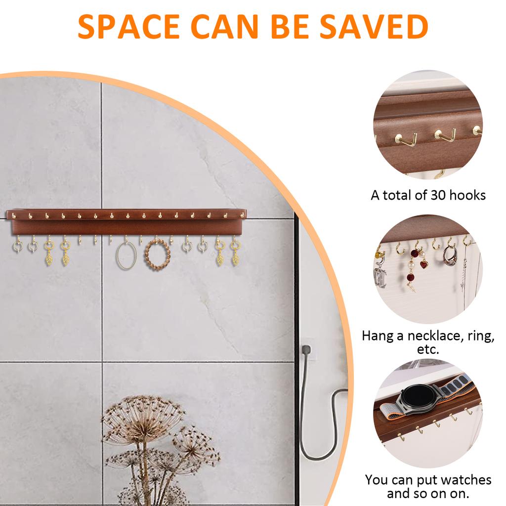 Necklace Hangers Solid Jewelry Storage Organizer Wall Mounted Jewelry Organizer Hanging Necklace Holder Jewelry Storage Hook New