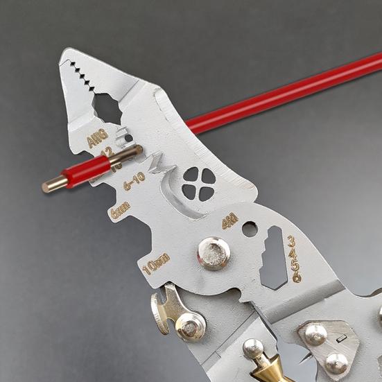 Foldable Wire Stripper Cable Cutter with Voltage Detector Ergonomic Design Electrical Pliers Multifunctional Wire Stripping Pliers