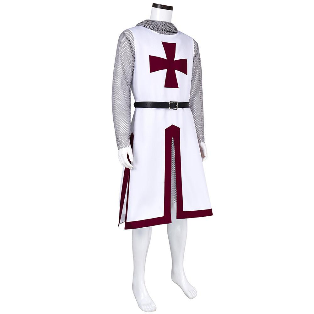 Medieval Knight Cosplay Costume With Polyester Fabric For Game Anime Roleplaying