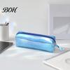 Soft-shell Pencil Bag Gradient Color Case, Cute Cylindrical Pen Pouch for Ink Spill Resistant Case Girls, Waterproof Stationery Students School