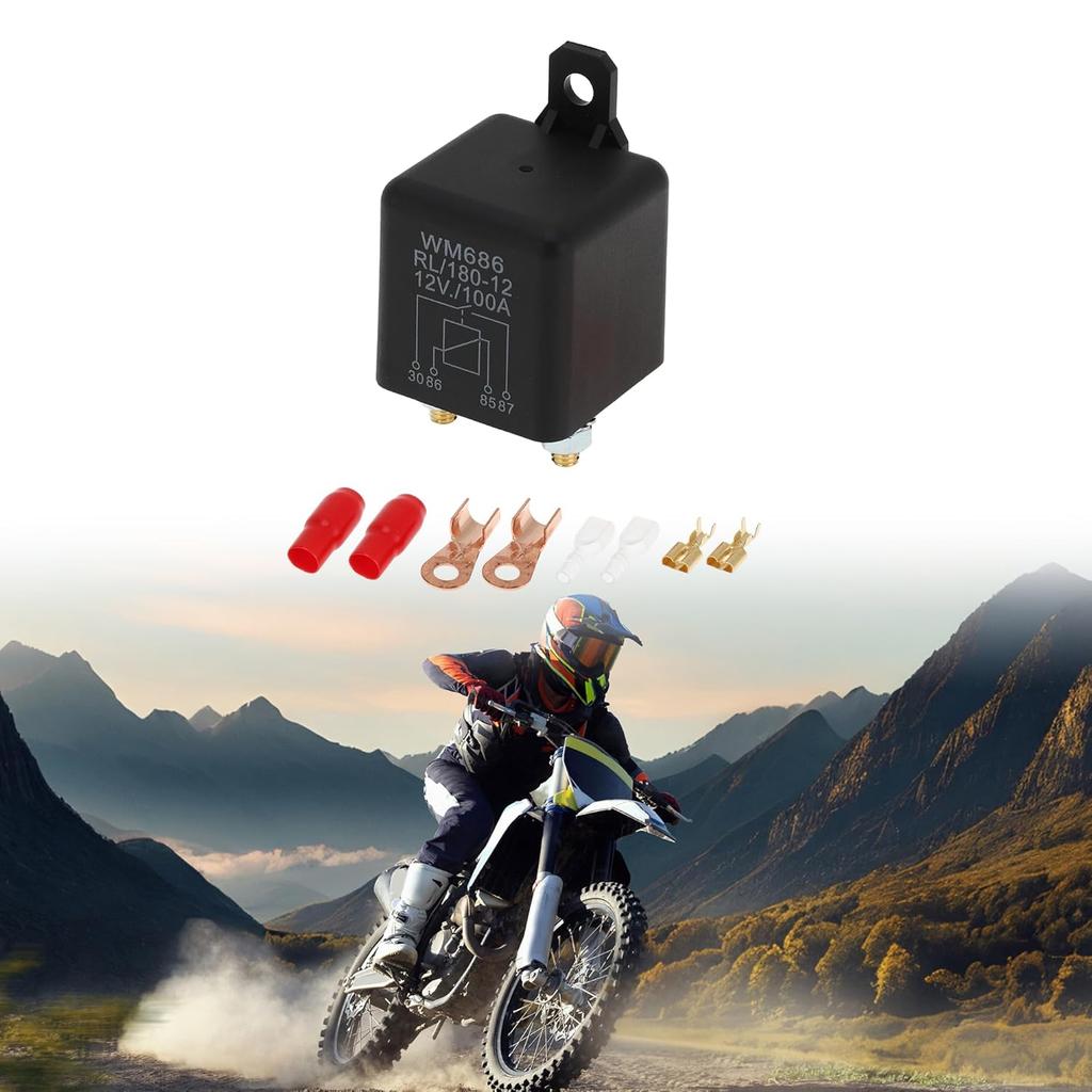 2 Pins 12V 100A Auto Relay Multi Purpose Waterproof Car Relay 1 Set Latching Relay