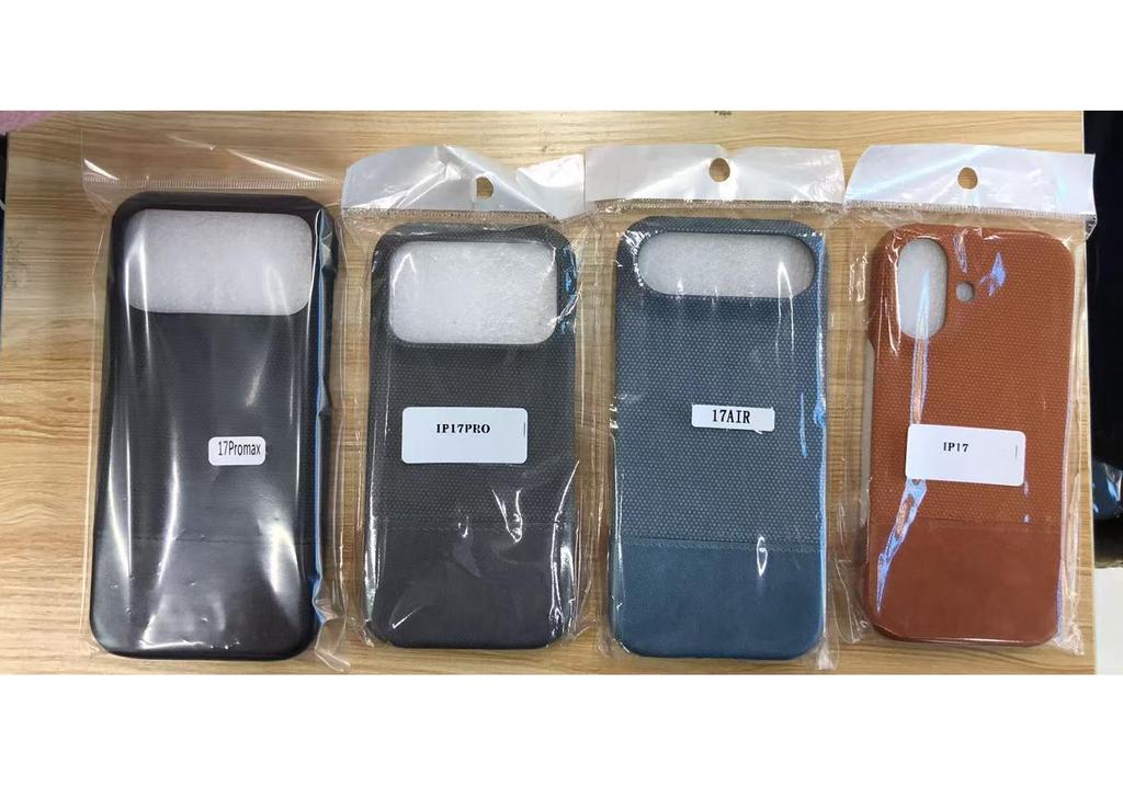 Patchwork Faux Leather Anti-Slip Phone Case for Apple 17 Pro Max/16/15/14 Pro/13/12, Trendy Half-Covered Hard Design