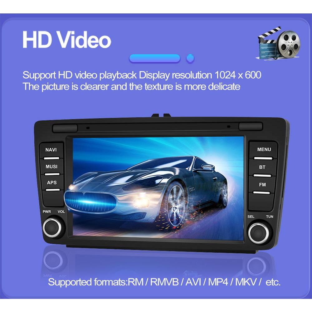 8 tommer Bilradio Android for Skoda Octavia 2 A5 2004-2013 Auto Multimedia Stereo Navigasjon 1+32GB