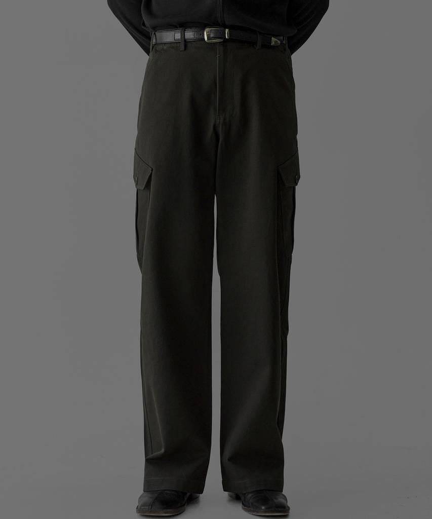 Baulopeulodeogteu Slant Cargo Pants [Charcoal Brown]