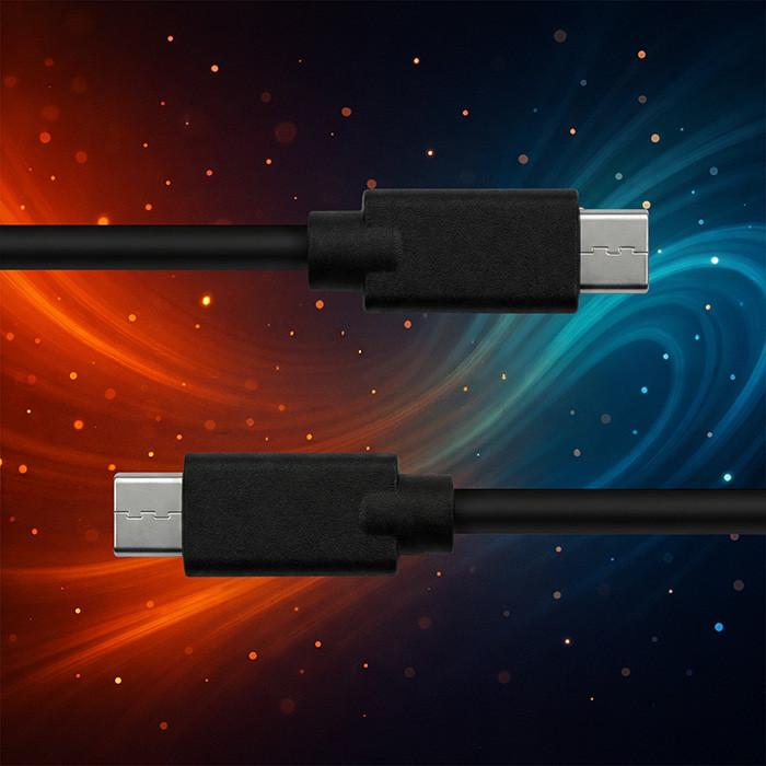 Qoltec Kabel USB 2.0 typ C męski | USB 2.0 typ C męski | 2m | Czarny