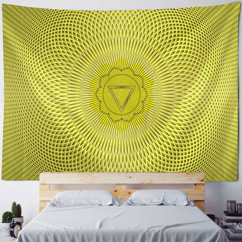 Meditation Chakra Tapestry Wall Hanging Home Decoration Yoga Mat Bed Sheet Mandala Beach Towel Aesthetic Art Decoration