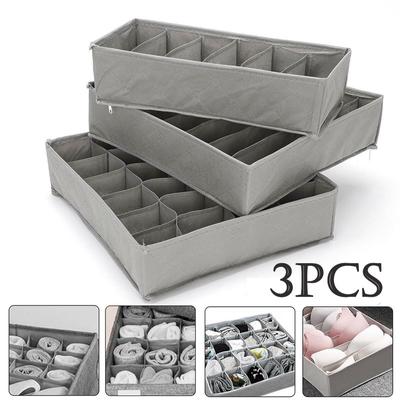 3ks úložná zásuvka Organizér Úložná krabička Tidy Ponožky Kravaty podprsenka Oddělovač spodního prádla Krabice na spodní prádlo