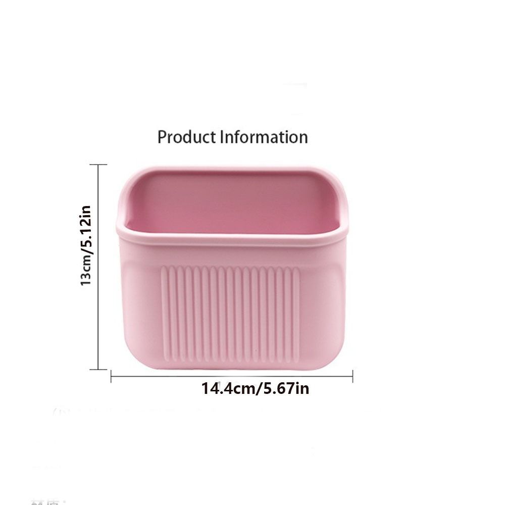 Self-adhesive Silicone Toothbrush Holder Wall Mounted Storage Box  Bathroom  Organizer