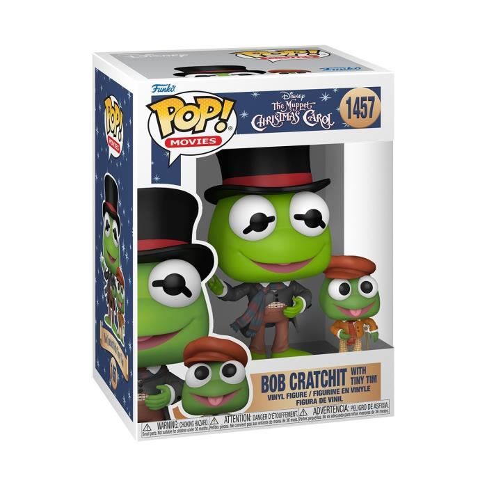 Figurine Funko Pop! Disney : The Muppet Christmas Carol - Kermit Avec Tiny Tim - Gris - Multicolore - Mixte