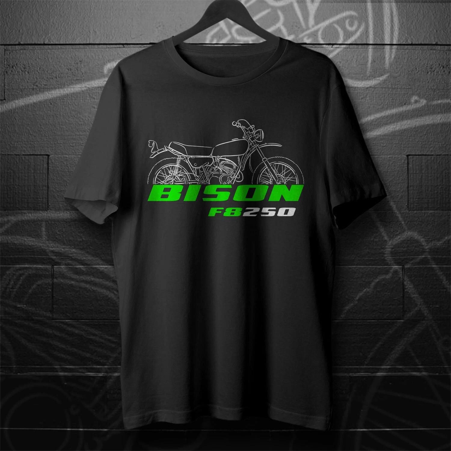 

Black men s and women s T-shirt For Kawasaki F8 Bison 250 1971-1973- Motorcycle L