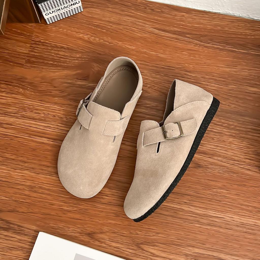 Grape Mother Winter New All-inclusive Boboken Shoes Women Wear Platform Shoes Women Retro One-pedal Lazy Casual Shoes