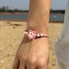 Bohemian Sweet Colorful Flowers Bracelet for Women Handmade Rope Polymer Clay Flower Adjustable Bracelet Friendship Jewelry Gift