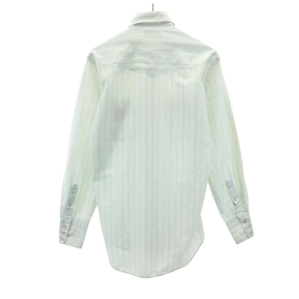 Silver Collection by KARMAN 70s Vintage Striped Pattern Long Sleeve Western Shirt Men's Used