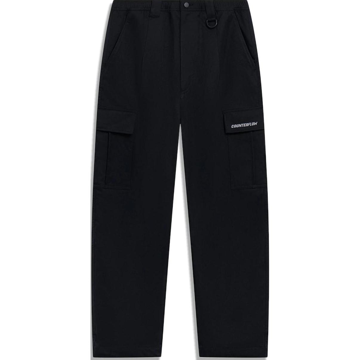 

Li-Ning Сплошной цвет с буквенным принтом, прямые вязаные спортивные брюки, мужские брюки, черные AYKT559-3 XXL