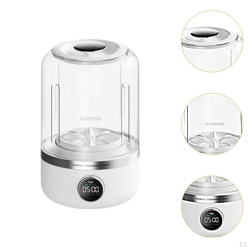 Portable Washer Cordless Space Saving Multipurpose USB Rechargeable 13x21cm for Clothing, Underwear