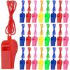 6~50pcs Colorful Plastic Whistles With Lanyards for Party Favors Festival Gathering Gift Noise Generator Cheer Whistle TMZ