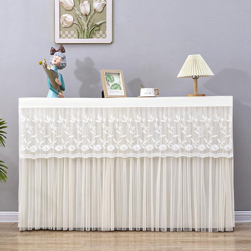 Translucent Cabinet Curtain Embroidered Lace Living Room Partition Kitchen Cabinet Dust Cover Multifunctional Home Decoration