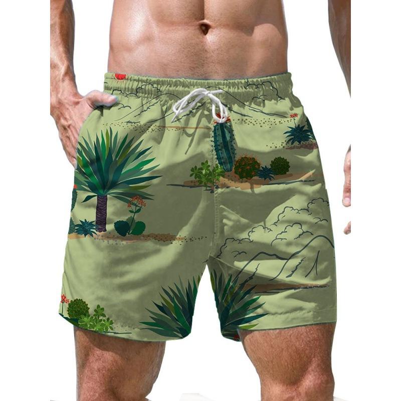 Summer 3D Beach Scenery Print Shorts Fashionable Casual Beach Men's Shorts