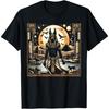Anubis Egyptian Mythology Diety Pyramid Ancient Egypt T-Shirt, Small, Black