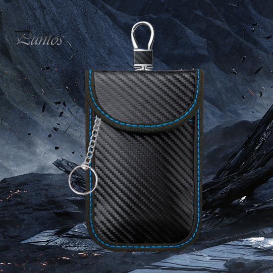 Faraday Key Holder Portable Bag Car Storage Organizer Wear Resistant Anti-Theft Signal Blocking RFID Fob Protector Pouch