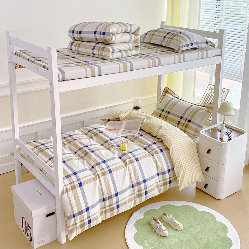 Dormitory Bed Three-piece Set Bed Sheet Quilt Cover Pillowcase Dormitory Single Bedding Complete Set