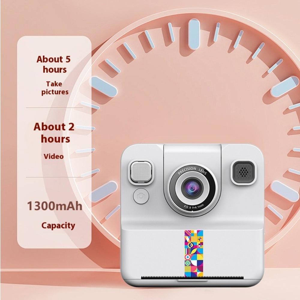 HD Mini Portable Digital Kids Print Camera Instant Thermal Paper Print Photo Travel Outdoor Travel Camera