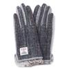 7th Heaven Harris Tweed Jersey Knit Women's Smartphone-Compatible Gloves, Gray, AY-15AWGL-005
