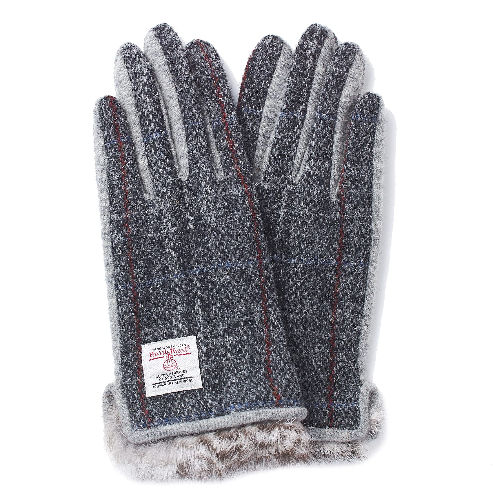 

7th Heaven Женские перчатки из трикотажа джерси Harris Tweed, совместимые со смартфоном, серые, AY-15AWGL-005 серый