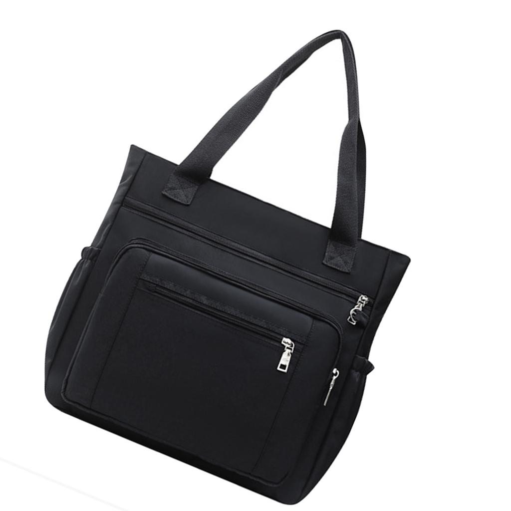 Women Shoulder Bag Single Shoulder Hand Bag Black Nylon Large Capacity for Travel Office Black Free