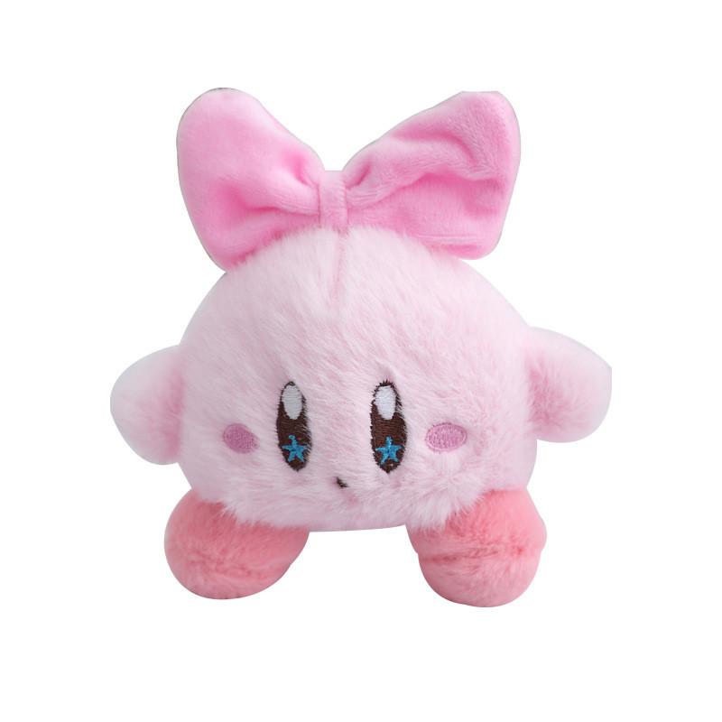 Cuddly Kirby Plush Toy With Strawberry And Bow Design Exceptional For Backpacks