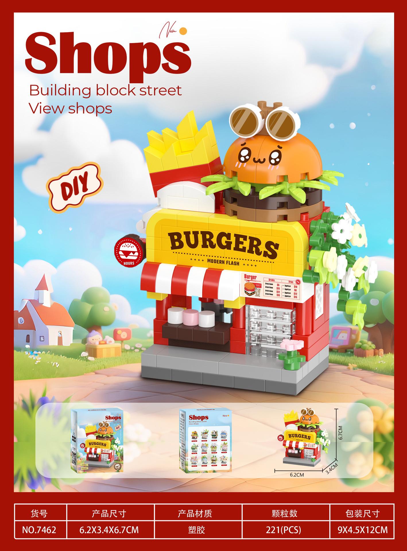 moc building blocks city street view flower shop particle building blocks farmers market bricks construction set for Adults gift